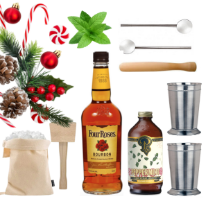 The Candy Cane Mint Julep Cocktail Kit - BOURBON