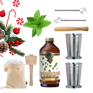 The Candy Cane Mint Julep Cocktail Kit - BOURBON