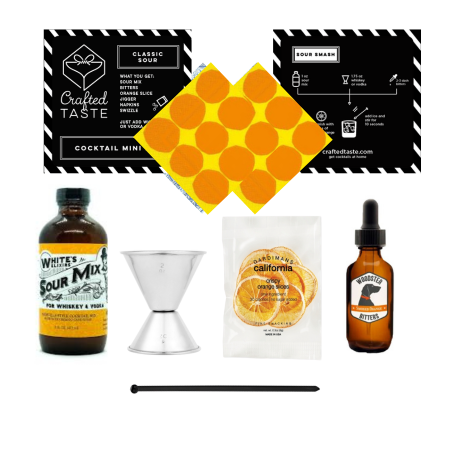 Crafted Taste Cocktail Kit Classic Sour Just the Mixers Mini Crafted Taste Mini Cocktail Kits